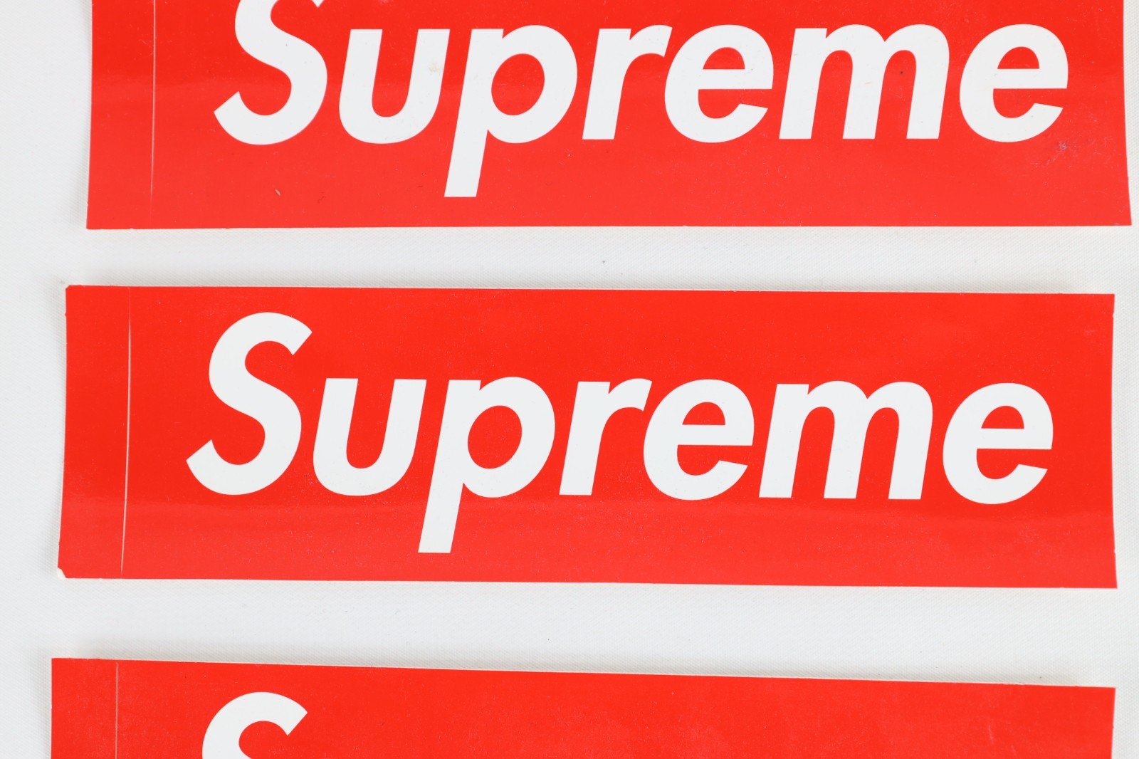New Authentic Lot of 3 Supreme Box Logo Streetwear Bumper Stickers Stickers Red