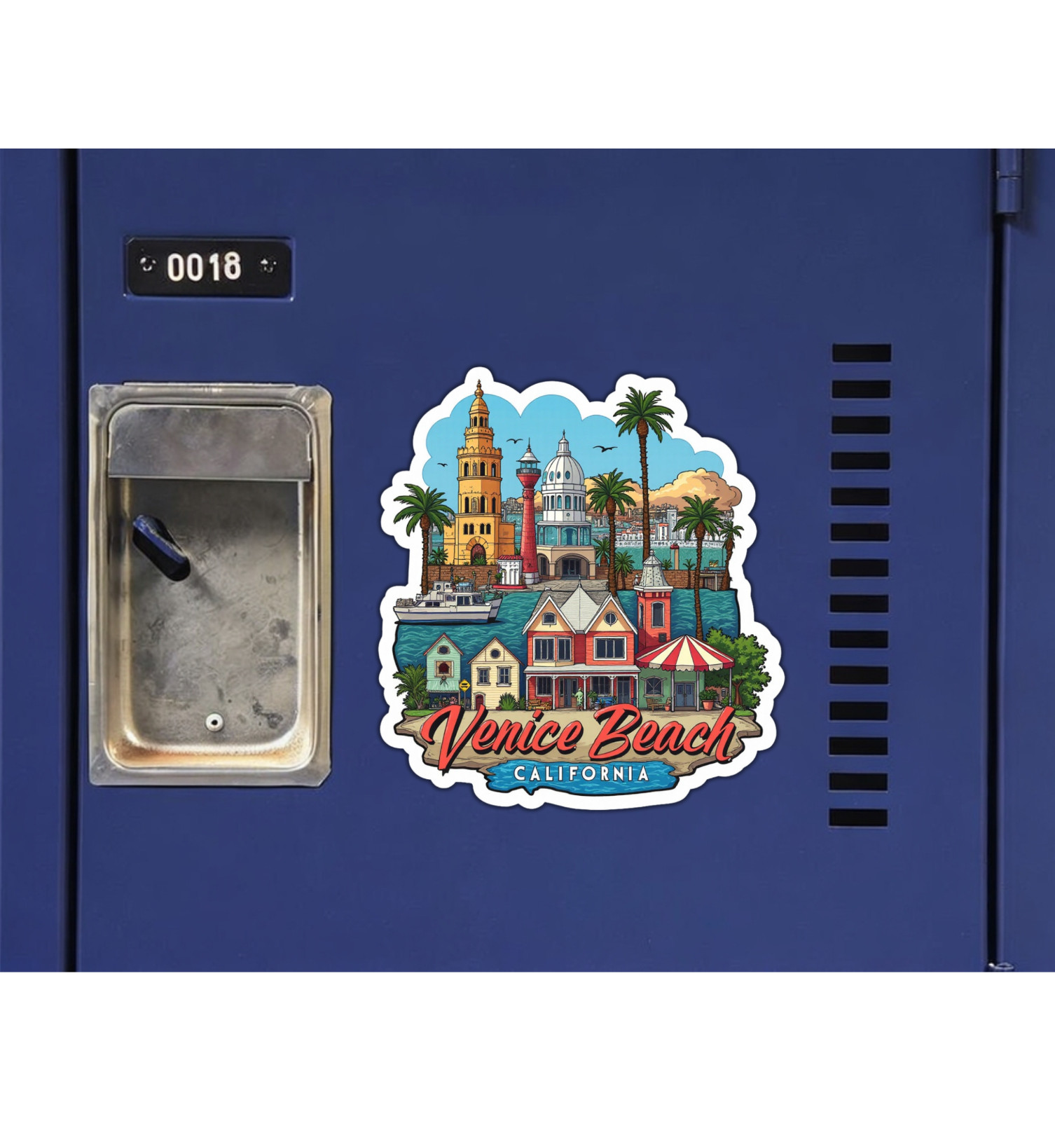 Venice Beach California Fridge Magnet or Laptop Sticker