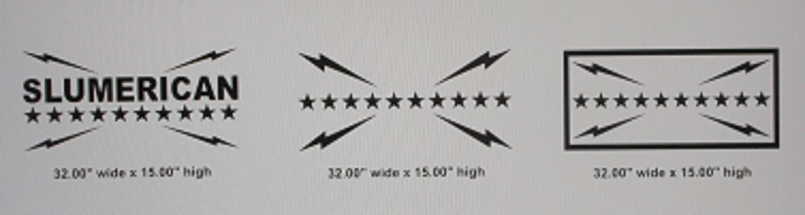 SLUMERICAN Flag Decal 32" & 46" Wide for Car, Truck, Window