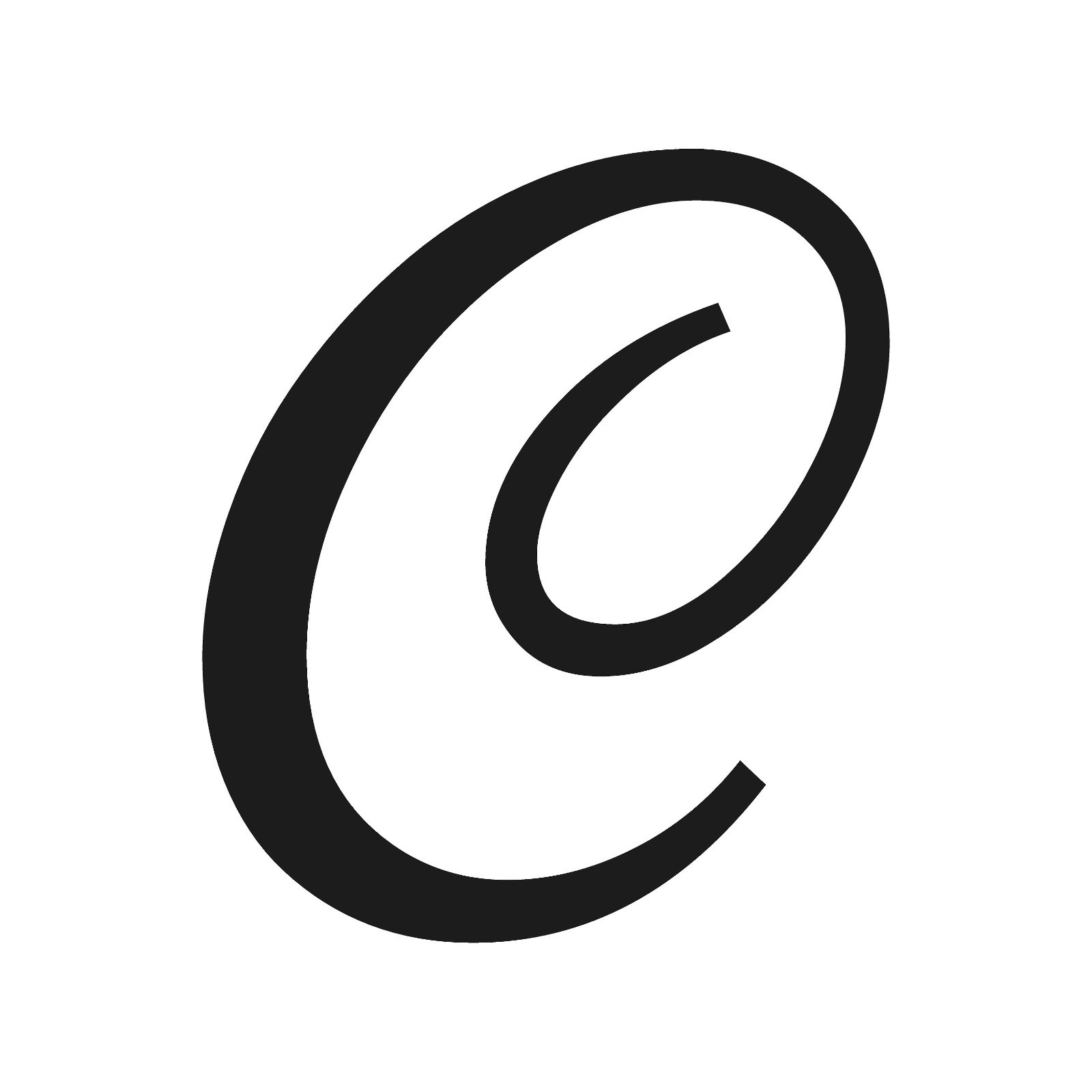 Script Letter C Initial Font Vinyl Sticker Decal Monogram Elegant