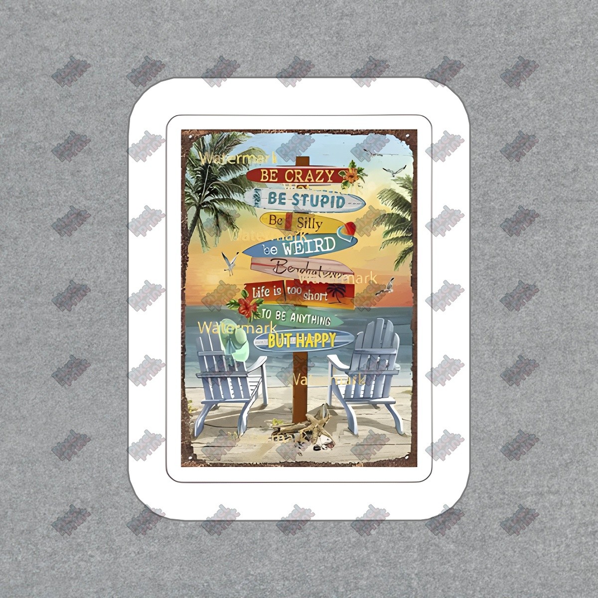 Beach Life Vinyl Sticker Fun Beach Sign Decal Positive Vibes Wall Art #627818
