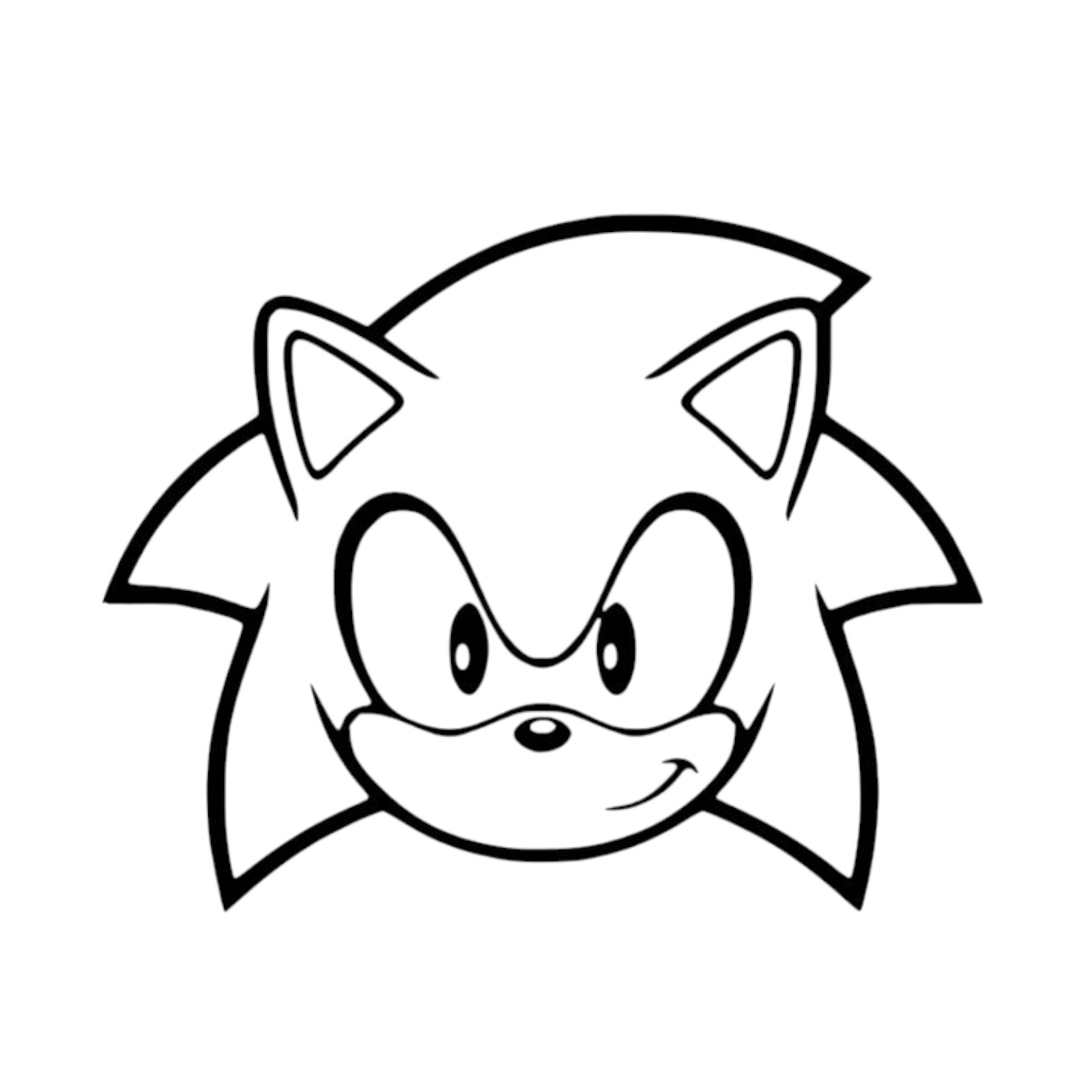 Sonic Face Vinyl Decal Sticker -Multiple Colors & Sizes- SHIPS FREE!