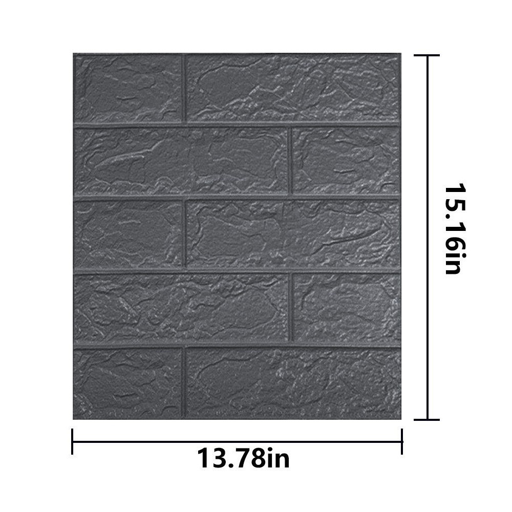 10/20pc 3D Tile Brick Wall Sticker Self-adhesive Waterproof Foam Panel Wallpaper