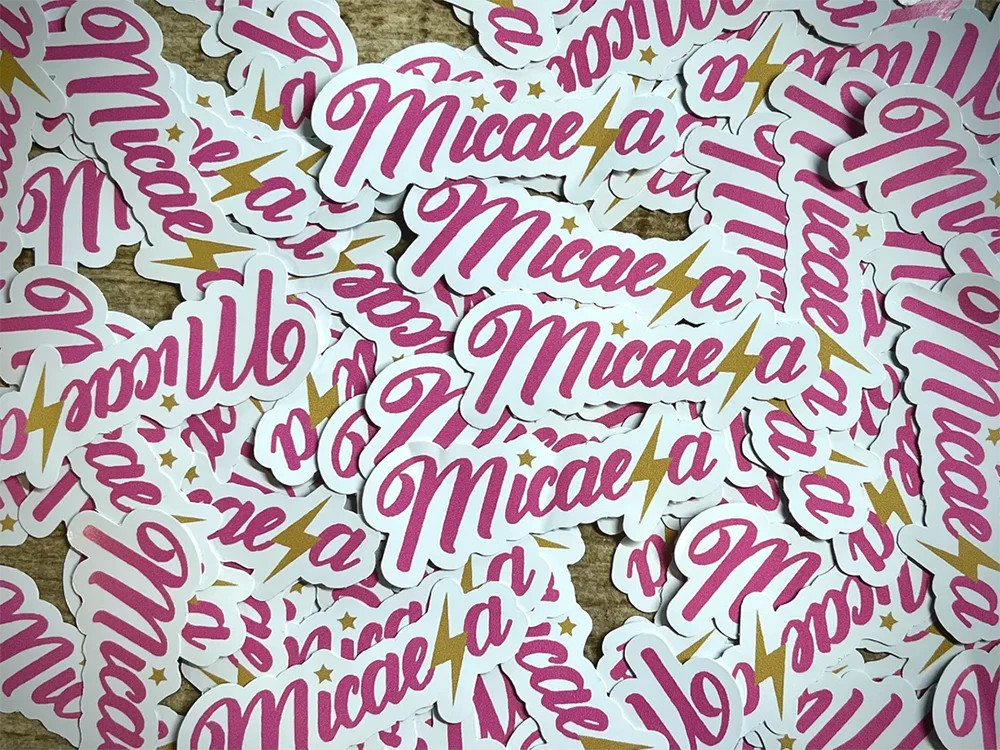 Custom Stickers Vinyl 200pcs With Text Logo Image Paper Round Rectangle Die Cut
