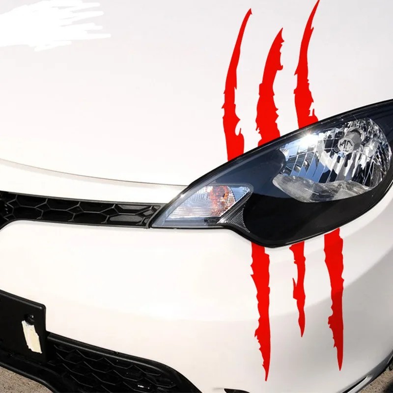 1x Car Headlight Monster Claw Marks Vinyl Decal Stickers Auto Graphics Overlay