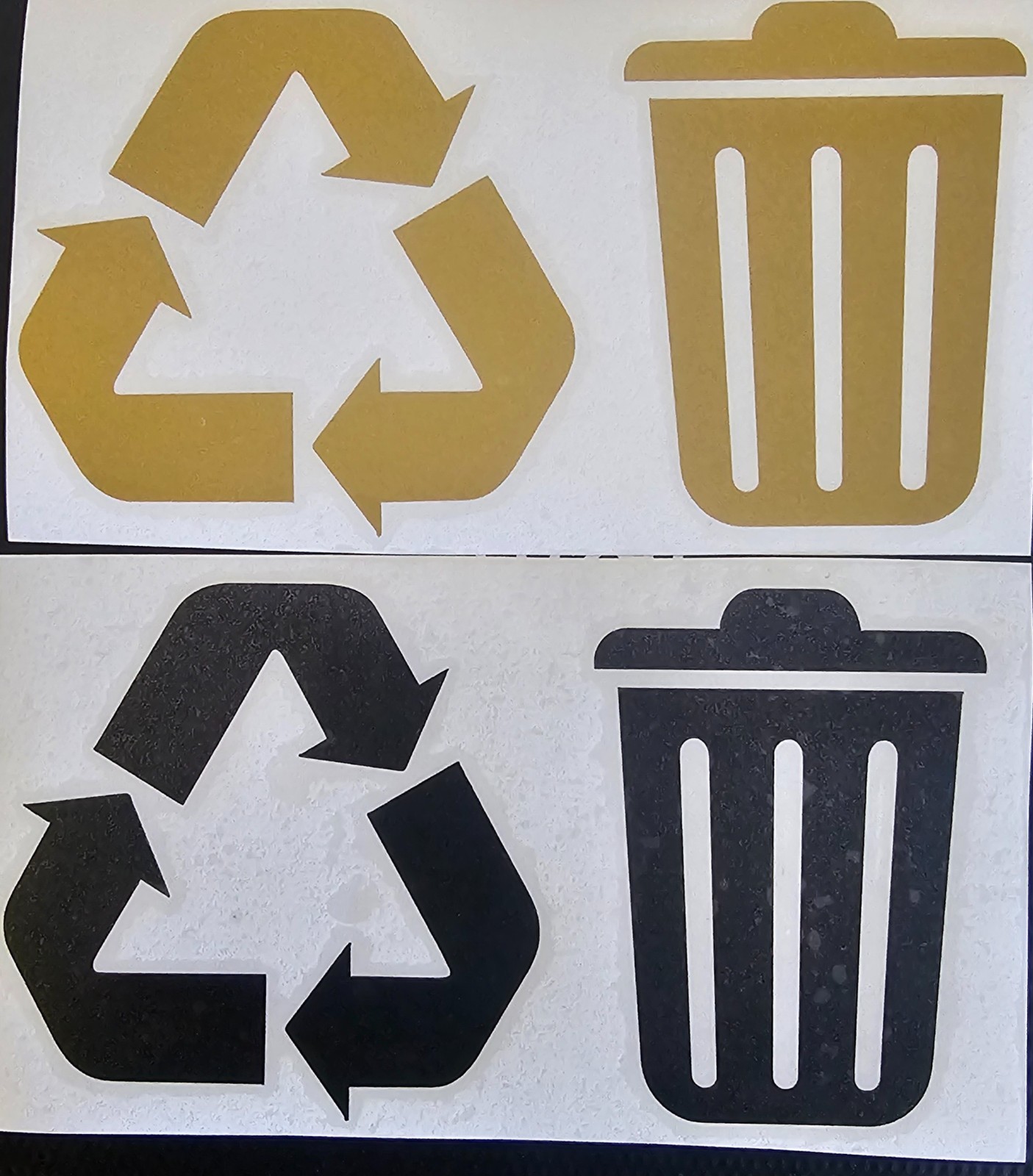 Multi Color-Trash and Recycle – sticker decals for home &office – 4 inch.