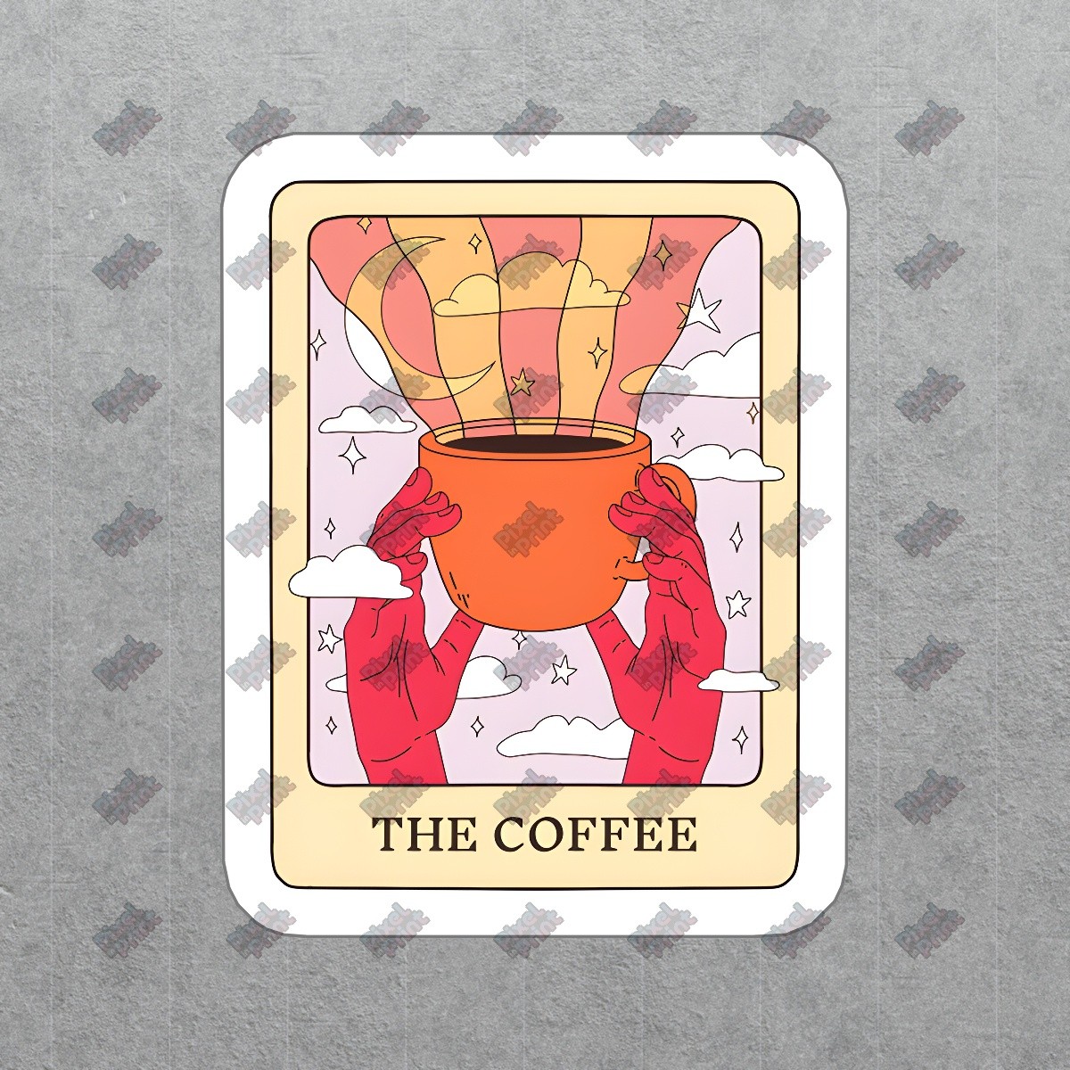 Artistic Coffee Vinyl Sticker Retro Coffee Lover Decal Cute Mug #376094