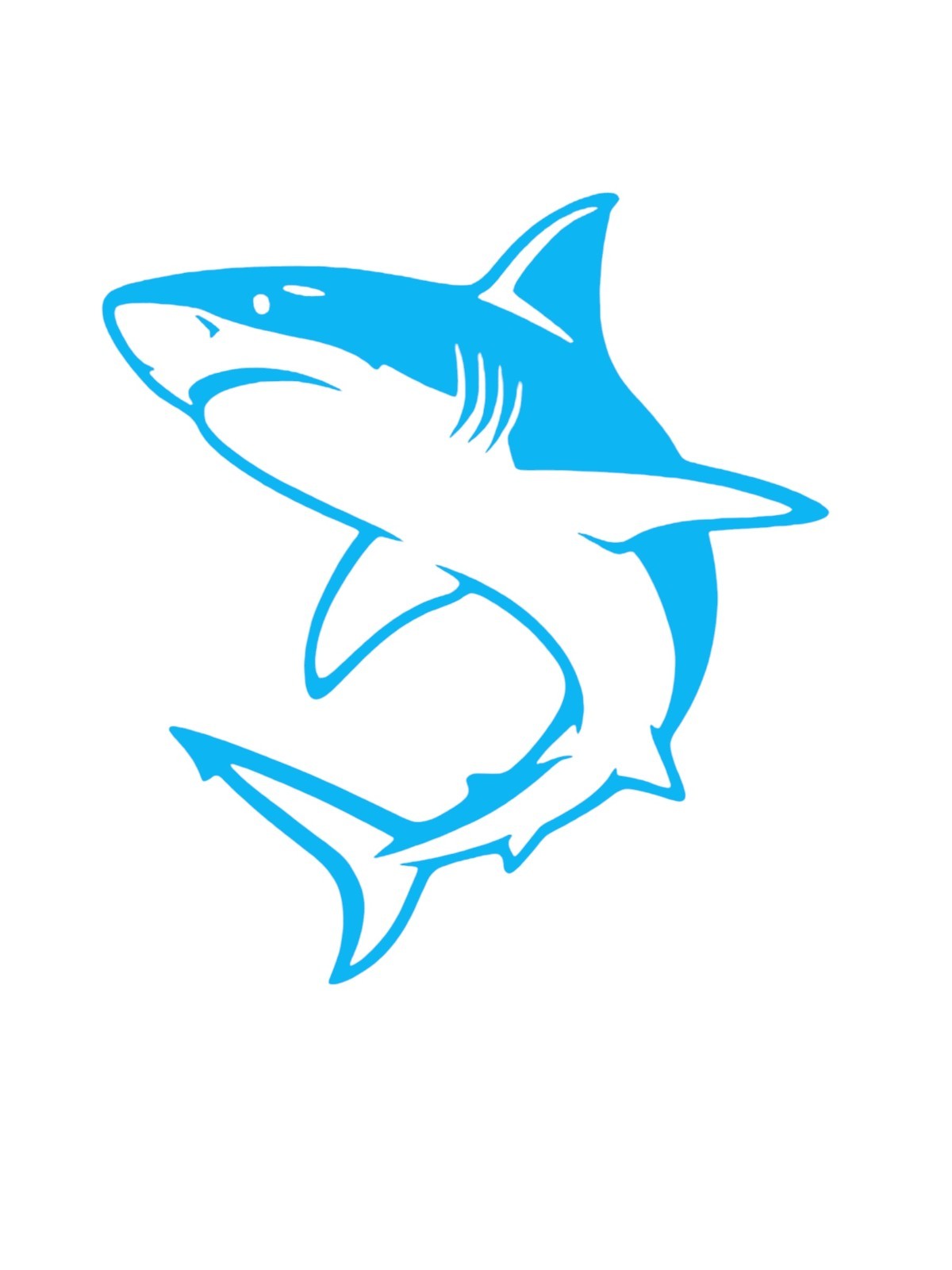 Shark design #2 Decal for car Windows Laptops most Smooth Surfaces
