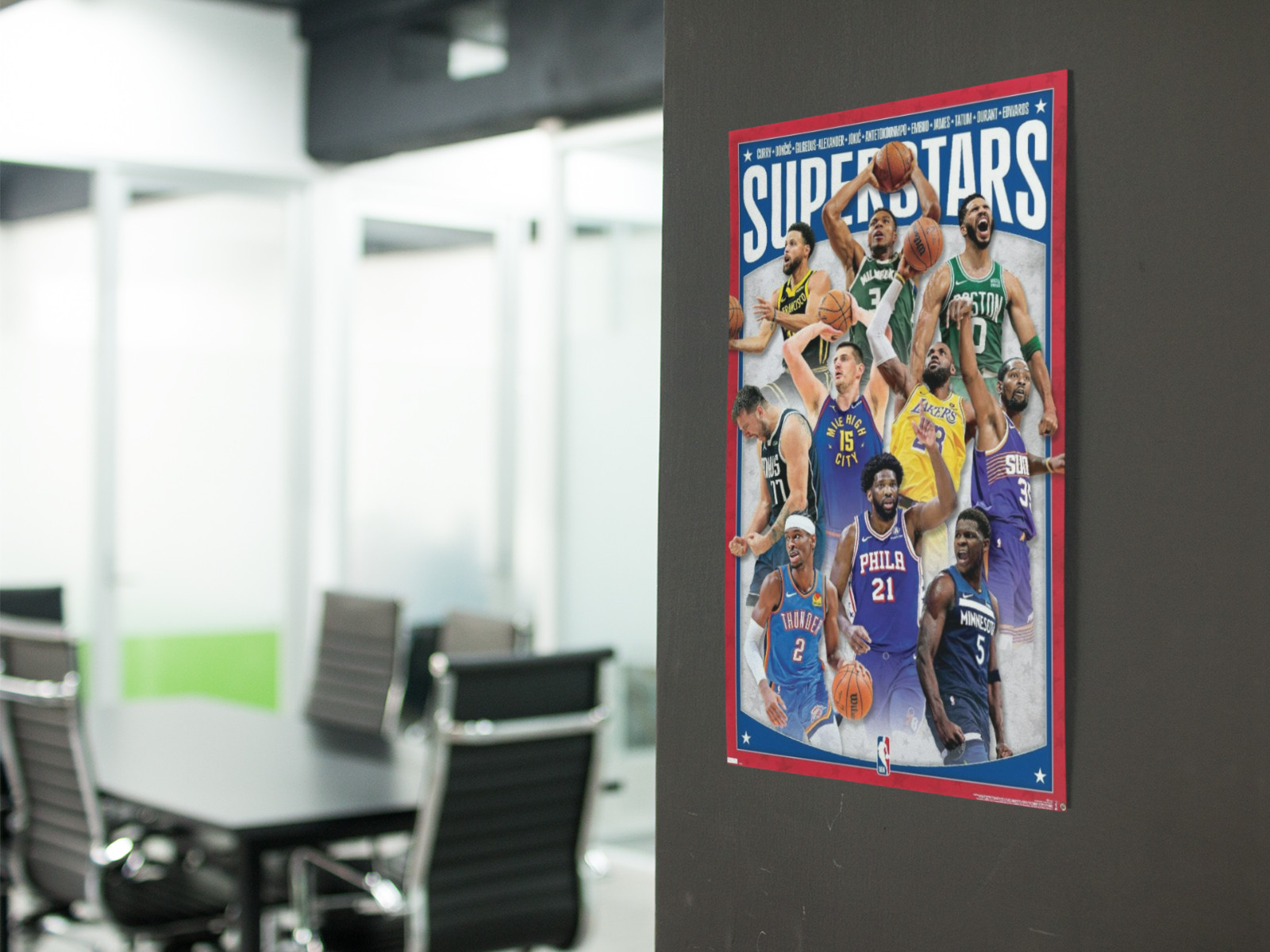 SUPERSTARS NBA Basketball Wall Vinyl Decal Poster Print Removable Adhesive