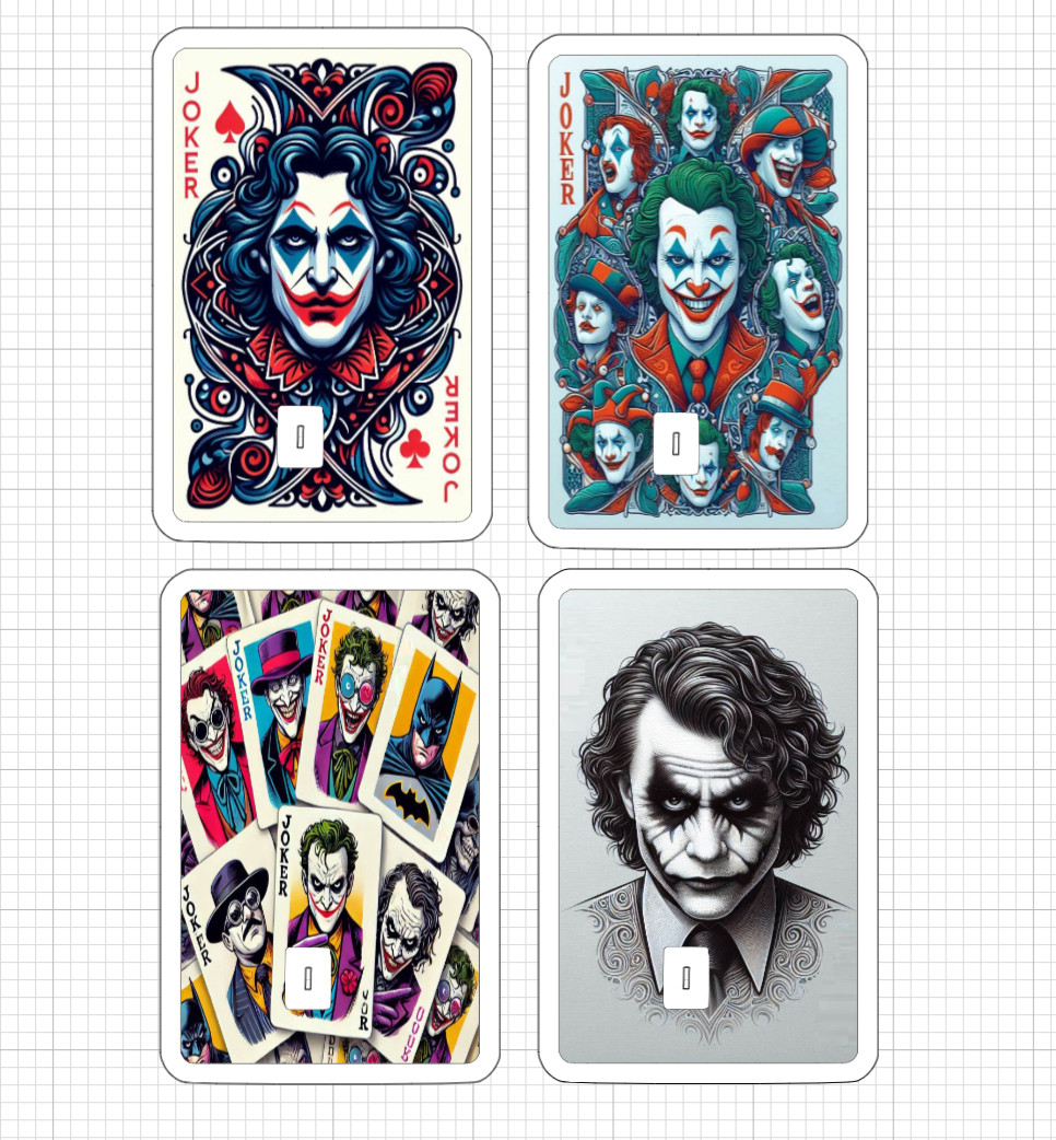 Joker Playing Card ATM Debt Credit Card Sticker Skin Fan Art Original Ace King