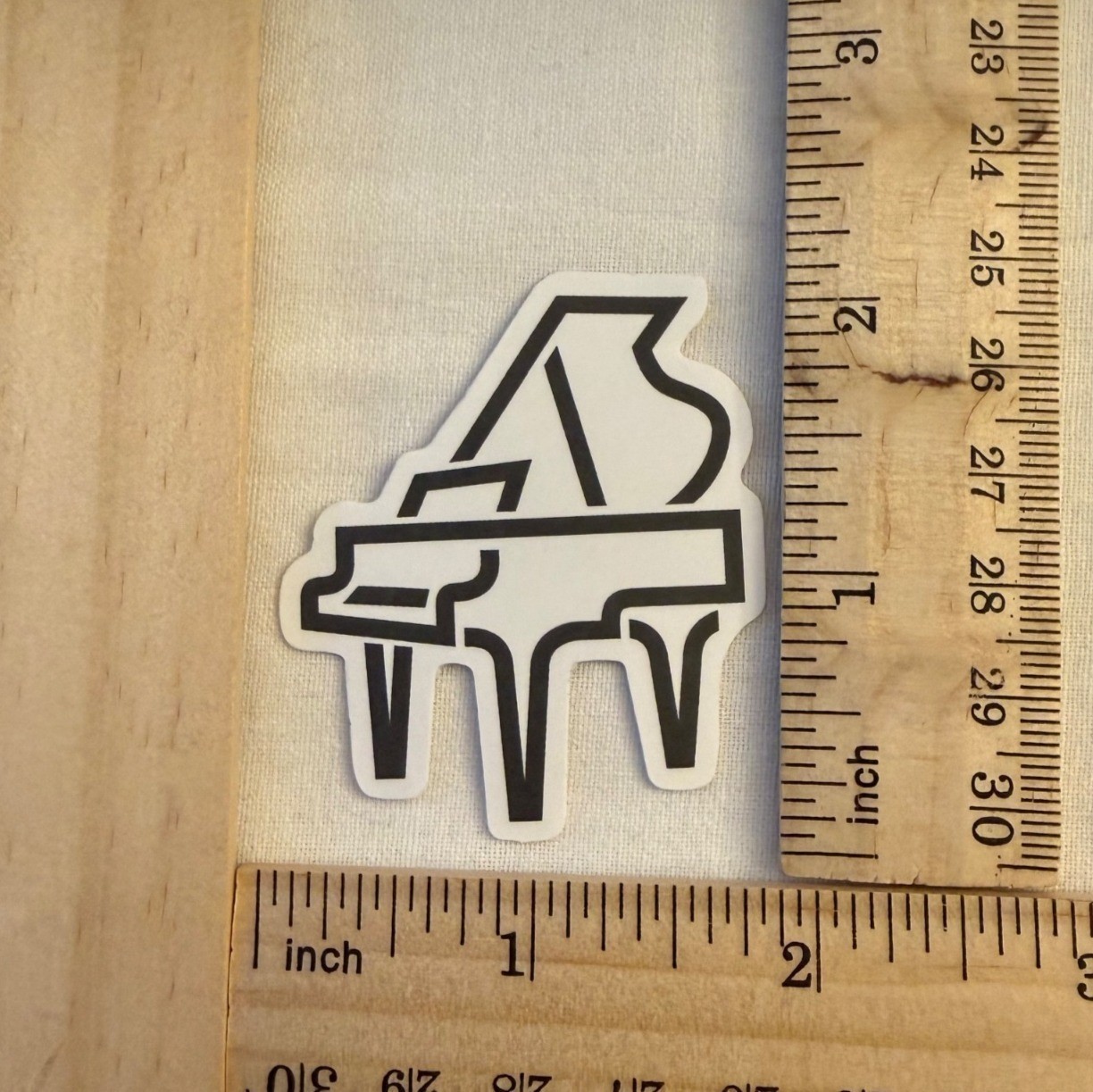 Grand Piano Music Sticker 2 inch Waterproof Vinyl Minimalist Decal No 66