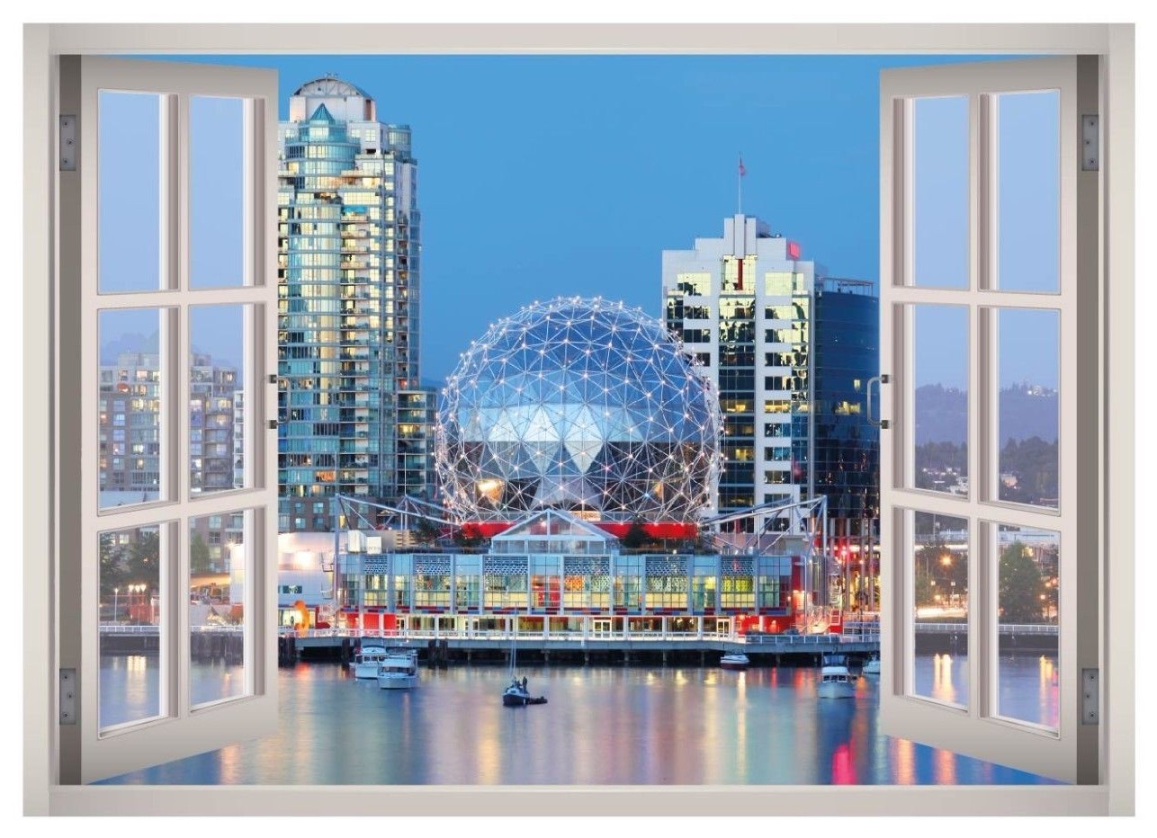 Pacific Central Station Window 3D Wall Decal Art Mural Decor Canvas Vinyl W61