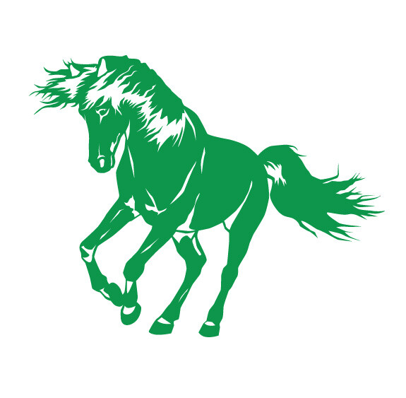 Horse Stallion Galloping #2, 4-21" Outdoor Die Cut Vinyl Decal Sticker