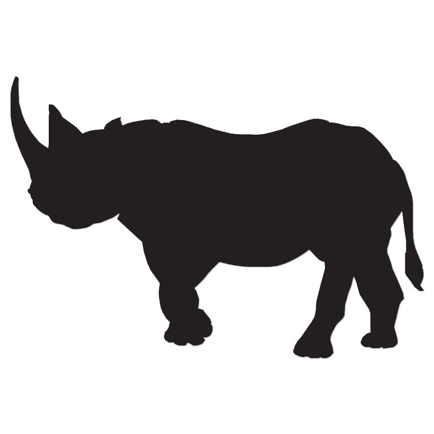 Rhinoceros Rhino – Vinyl Decal Sticker – Multiple Color & Sizes – ebn969