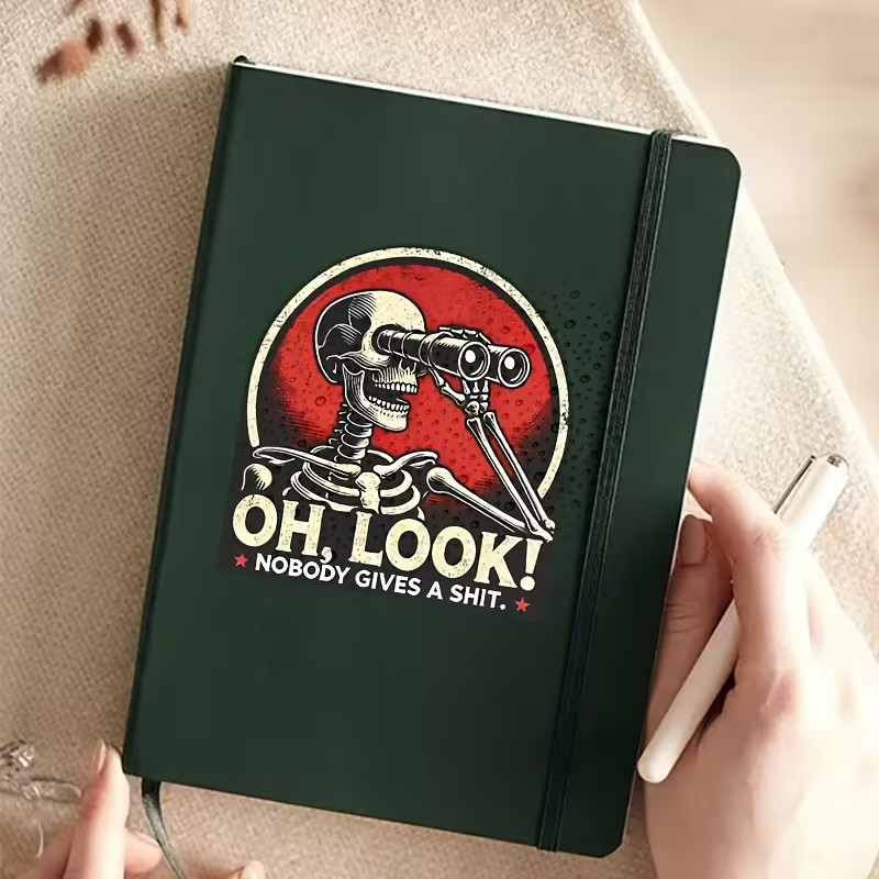 "OH LOOK, NOBODY GIVES A SHI* Skeleton Binoculars Vinyl Decal Sticker 1 Pc