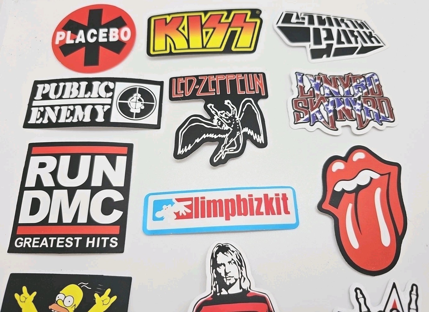18 Assorted Stickers 2"- 3" Rock Heavy Metal Punk Pop Funk Music Bands