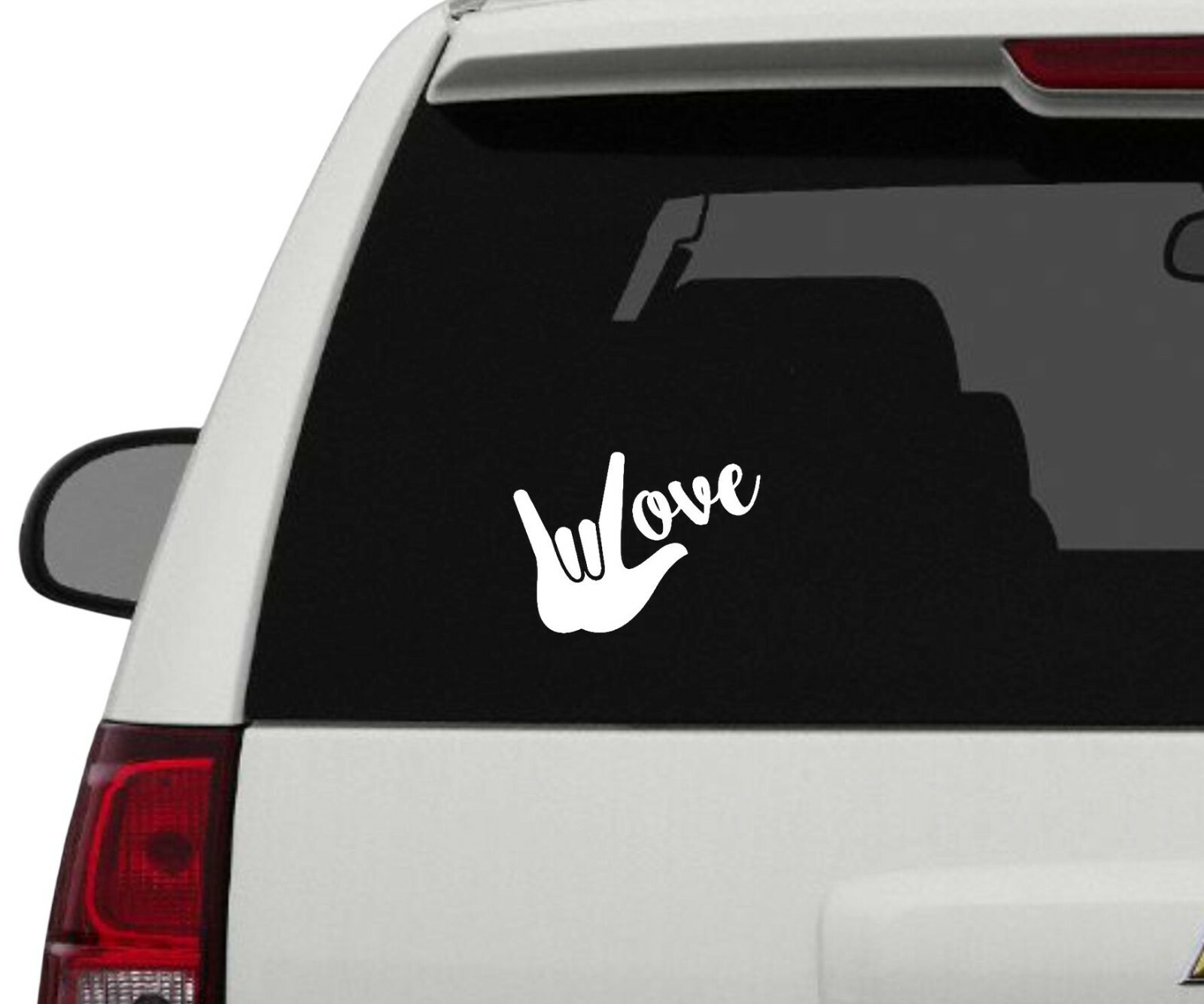 ASL Love Sign Language Vinyl Decal Car Truck Auto Window Wall Tablet Laptop SUV