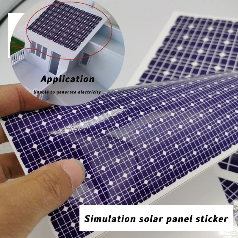 5pcs A4 Size Blue Photovoltaic Board Simulation Stickers diy Modeling Blue Solar