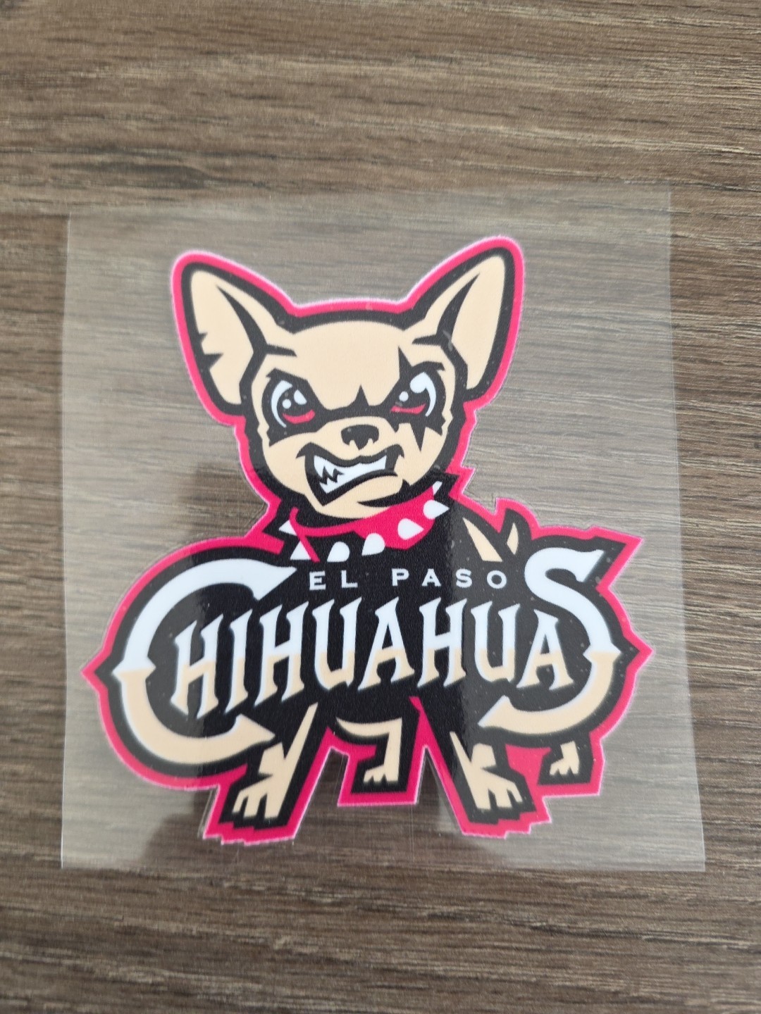 El Paso Chihuahuas Raised UV DTF Sticker Decal Full Color 4in X 4in