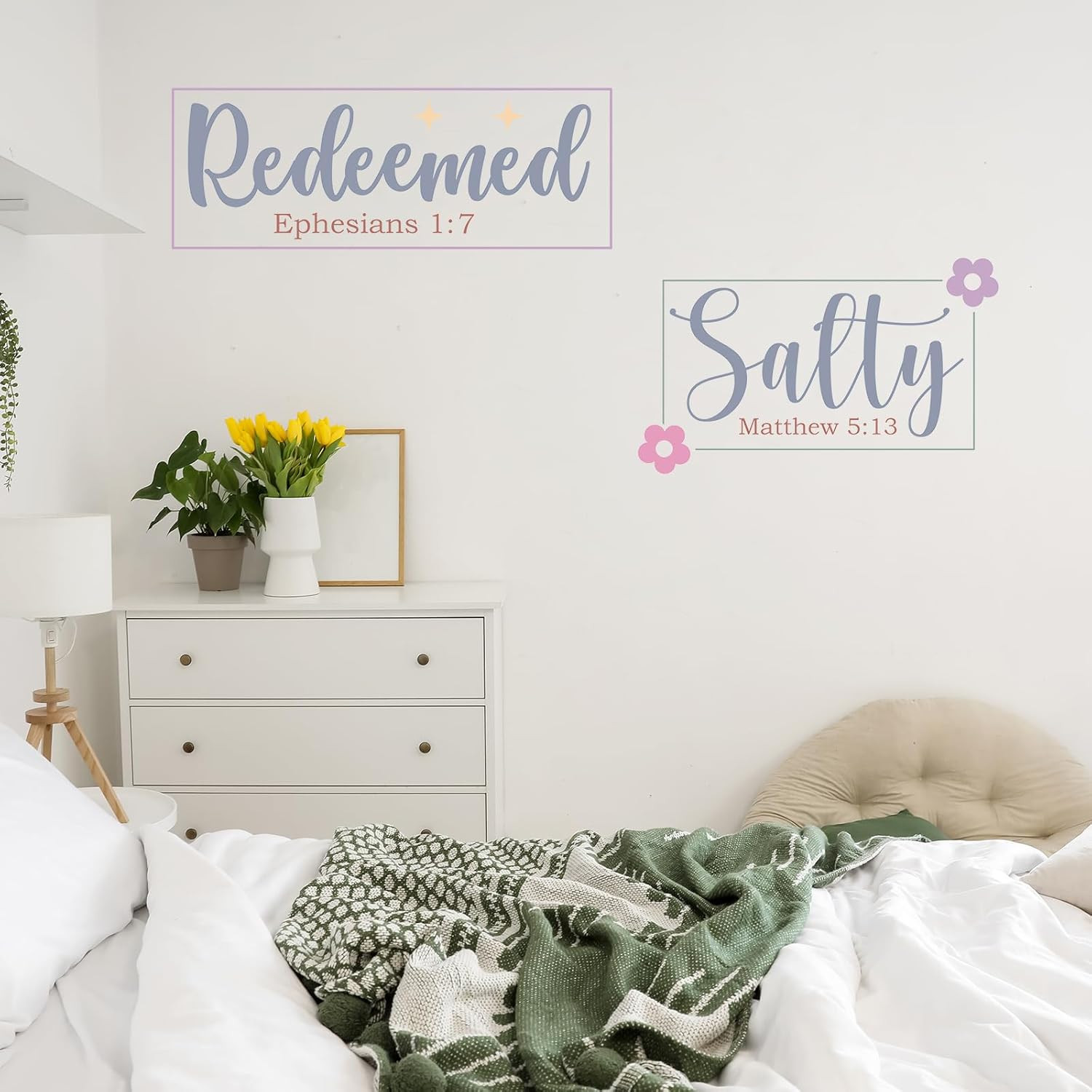 10 Pcs Bible Verse Wall Stickers Religious Scripture Inspirational Quote Wall De