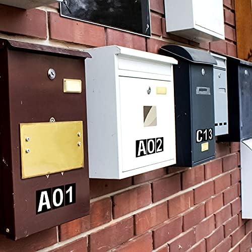 8 Sheets Mailbox Numbers Sticker, Self-Adhesive Vinyl Letters Numbers Kit for Ma