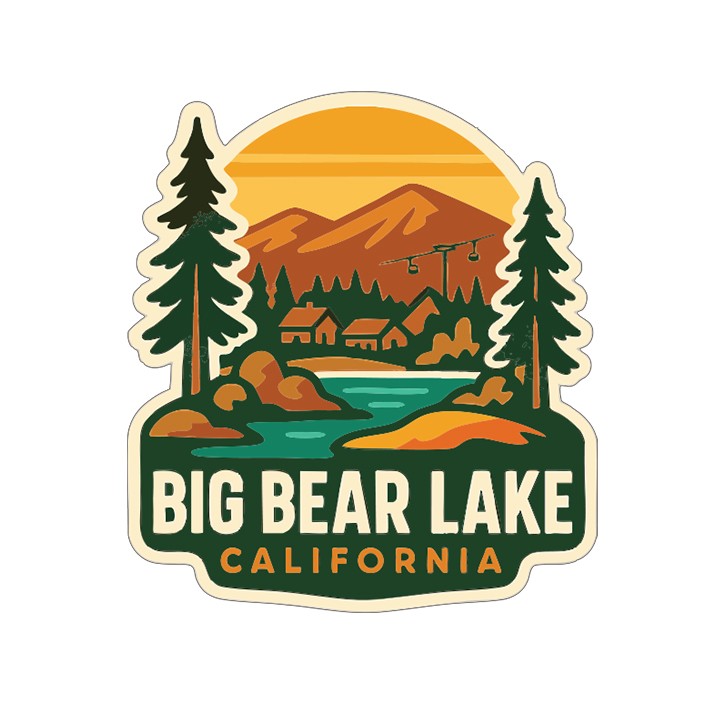 Big Bear Lake Sticker Decal Vinyl Die-Cut City Skyline Landmark Design