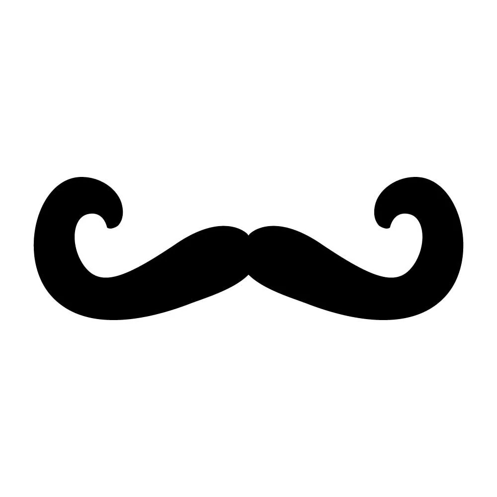 Mustache Moustache Funny Shape Decal Sticker Black Die Cut Vinyl