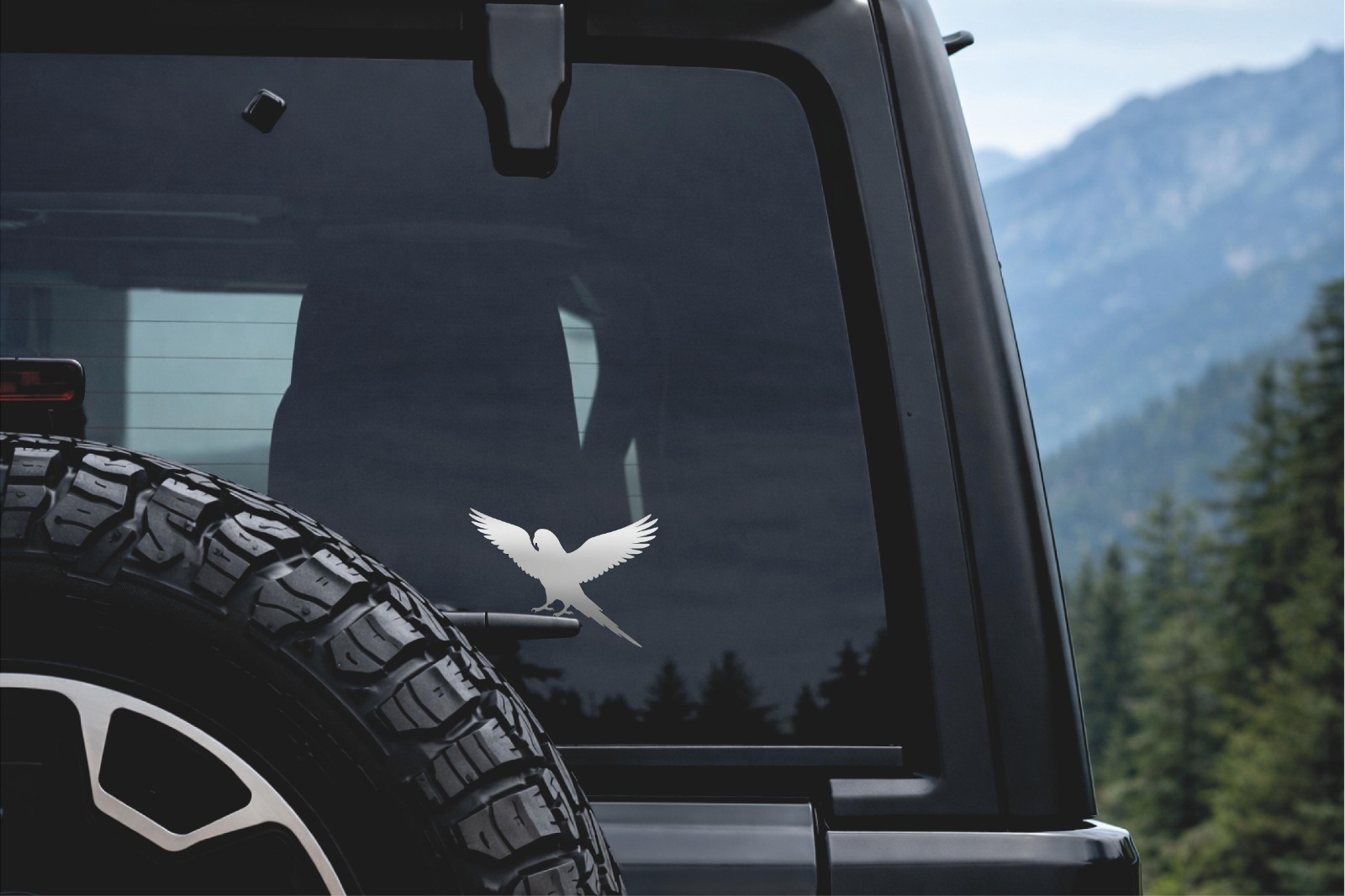 Parakeet Open Wings Wildlife Bird Vinyl Decal Window Wilf birds life Sticker