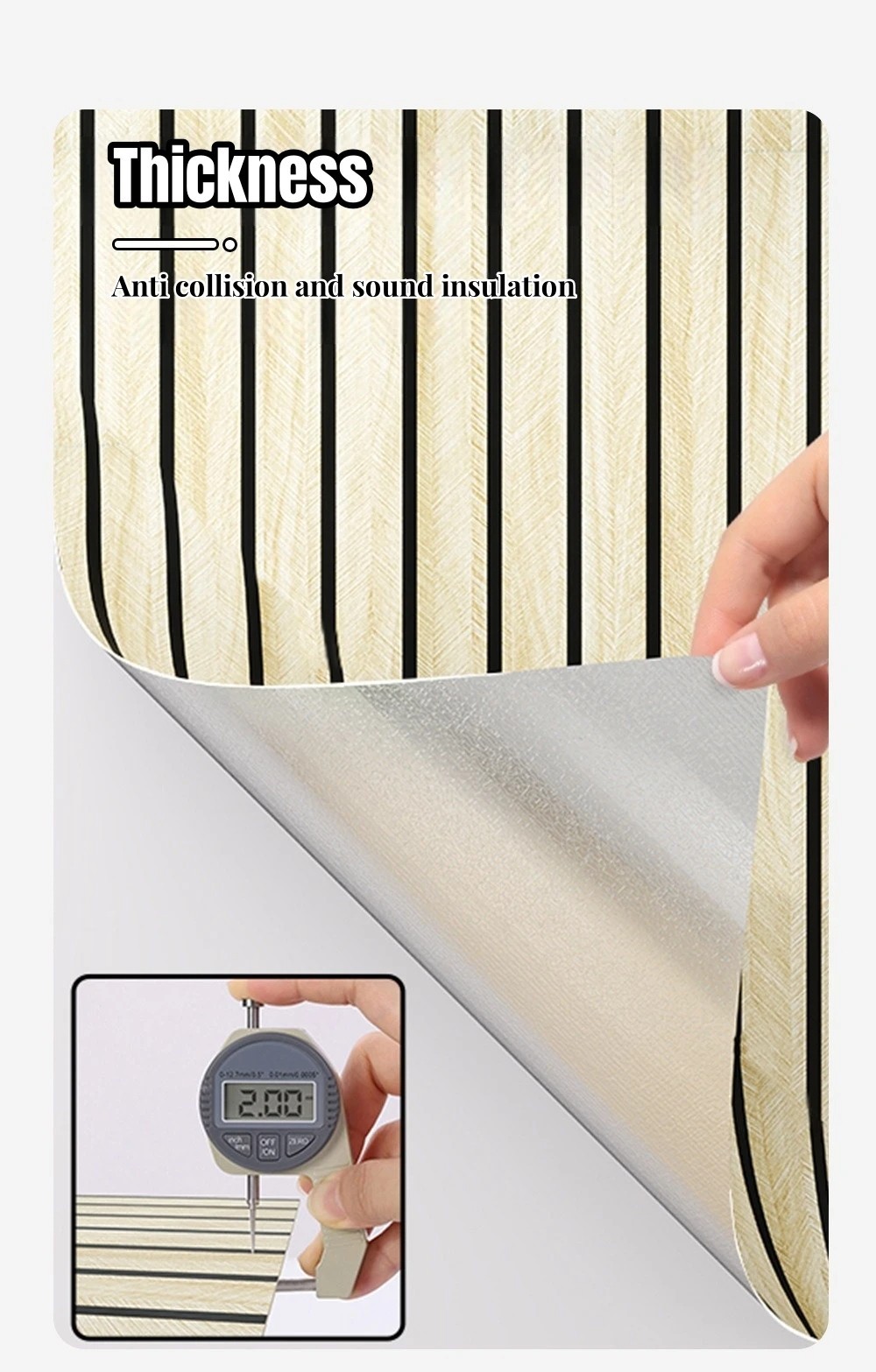 Imitation Wall Stickers Pvc Waterproof Wood 40cm Realistic Easily Removable Self