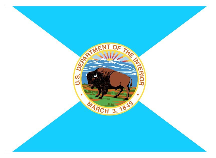 US Department of the Interior Flag Sticker Decal F746