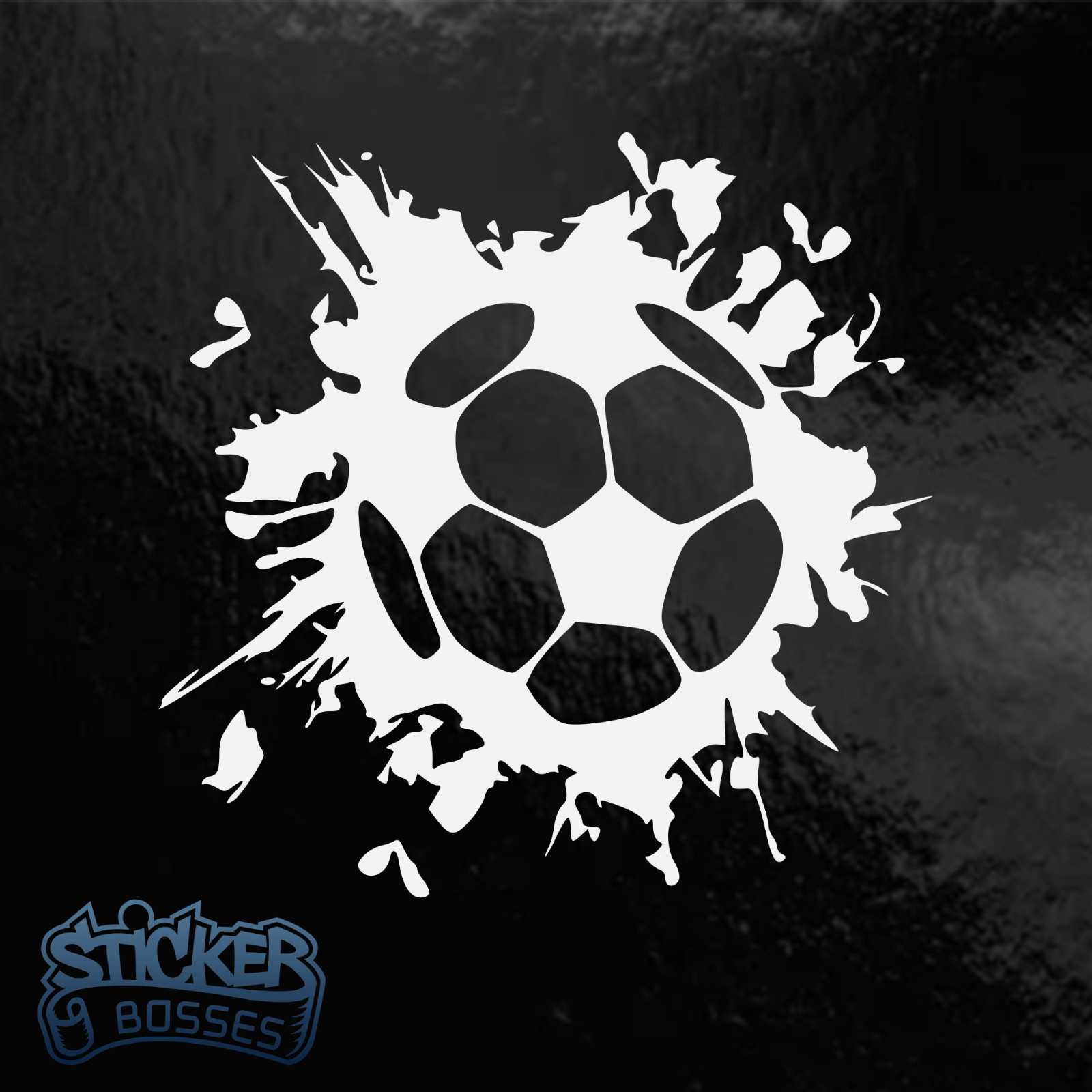 Soccer Ball Splatter Vinyl Decal Sticker Car Sports Grunge
