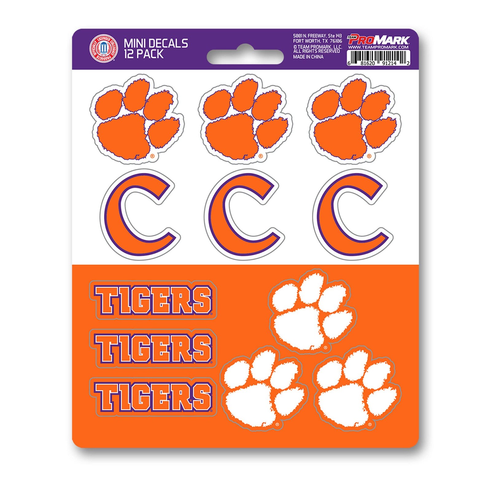 Team Spirit Mini Decal Set 12 Pack 1 Inch UV Resistant Vinyl Stickers