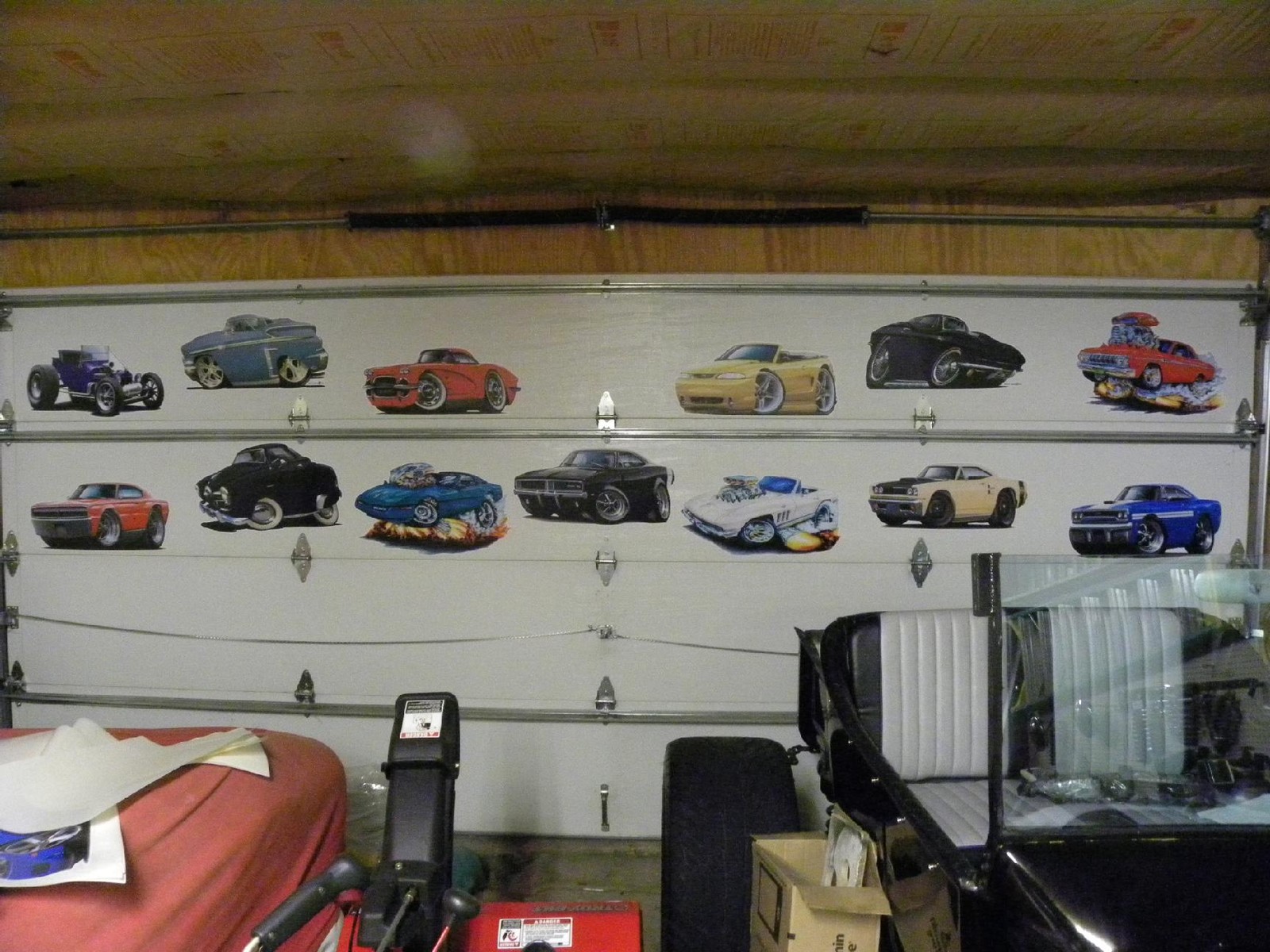 Classic Early Chevy Bowtie Blue 4ft Long Wall Graphic Man Cave Decor Decal Cling