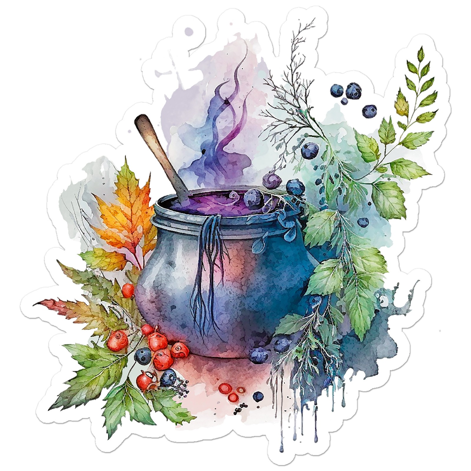 Witch Wiccan Cauldron – Vinyl Decal Sticker – Car Window Laptop – ebn11209