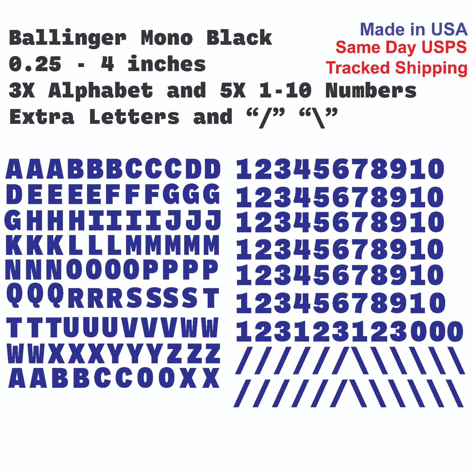 3XAlphabet A-Z & 1-10 Vinyl Decal Numbers – Mailbox, Shop, Wall, Address, Locker