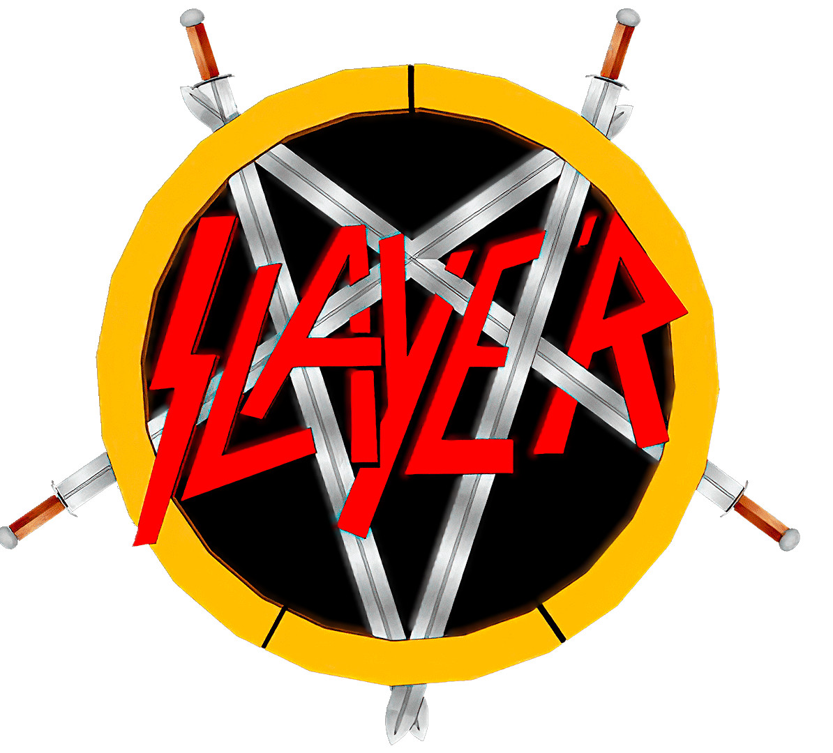 Slayer sticker logo metal band weatherproof bumper vinyl decal