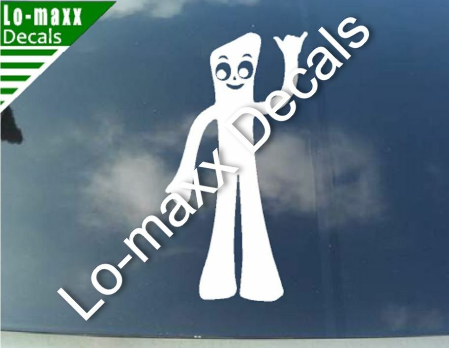 Gumby Hang Loose Shaka Cool Graphic Design Superior Quality Die Cut Vinyl Decal