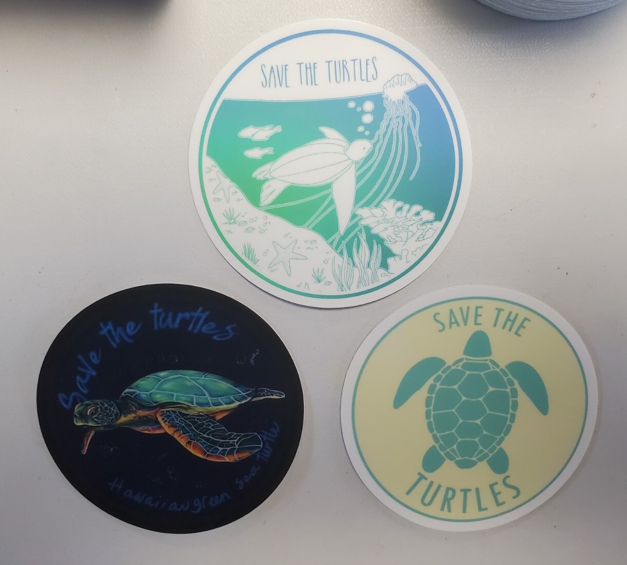 SAVE THE TURTLES 🐢 STICKERS 3 PACK LOT *WORLDWIDE 🌐 SHIPPING*