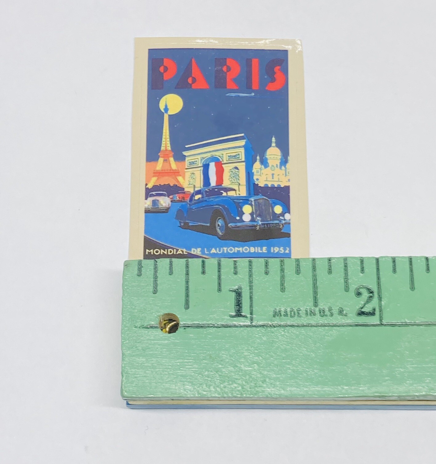 Paris Sticker Mondali De L’Autombil City Tour Art Decal Vinyl Souvenir Tc6