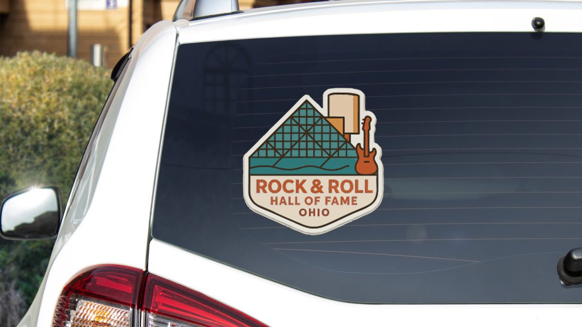 Rock & Roll Hall of Fame Ohio Sticker Decal Vinyl Die-Cut Symbolic Landmark