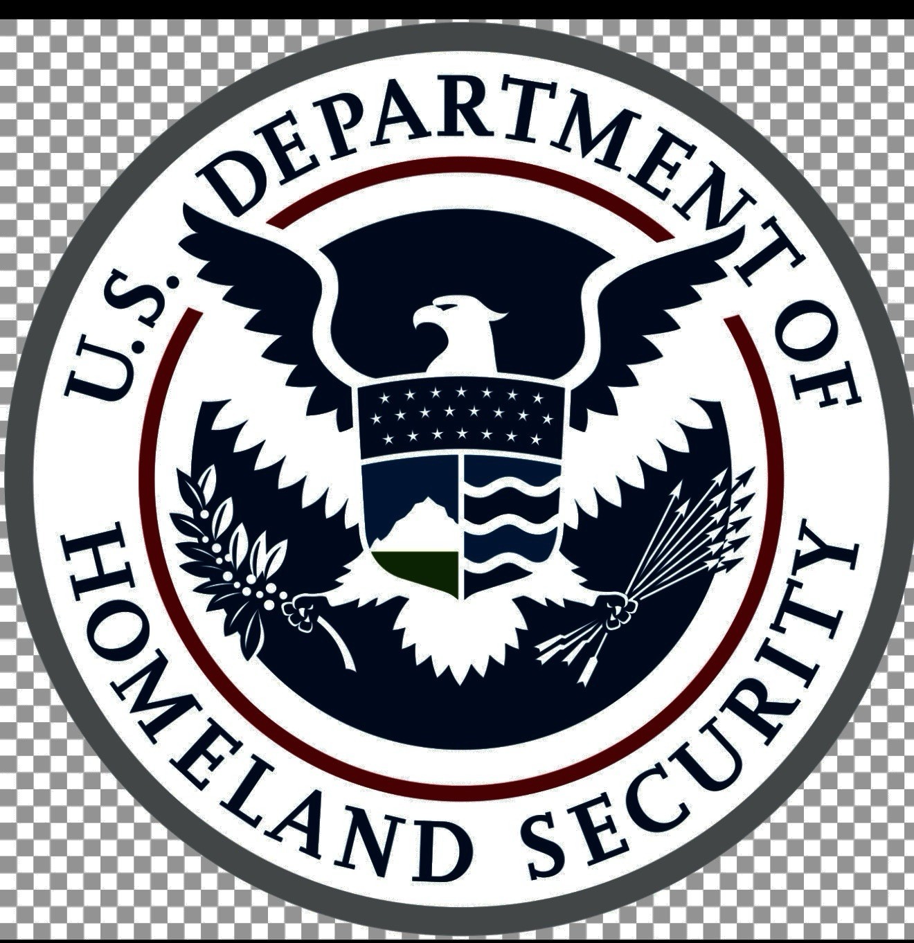 STICKER (BUY 2, GET 1 FREE) Subdued Homeland Security ICE DHS glossy Trump USA