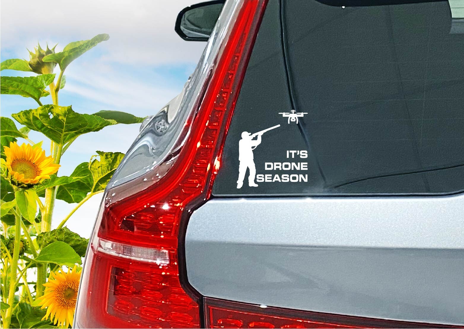 Drone Season Decal Sticker Hunter Shoot Anti Spy Privacy No Drones Zone USA