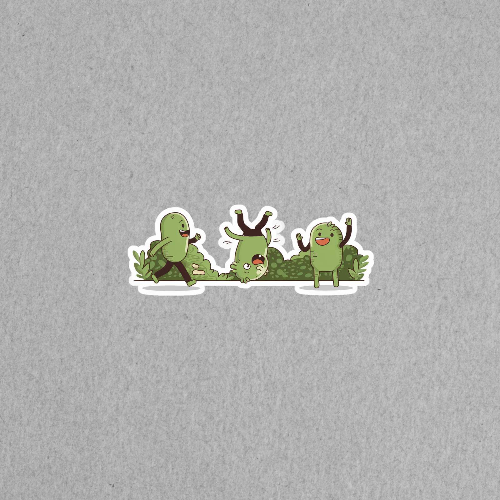 Adorable Cactus Friends Sticker – Cute Plant Cartoon Characters #4335