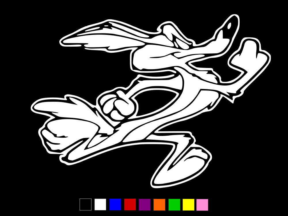 WILE E COYOTE RUNNING Looney Tunes Vinyl Car Wall Truck Decal CHOOSE SIZE COLOR