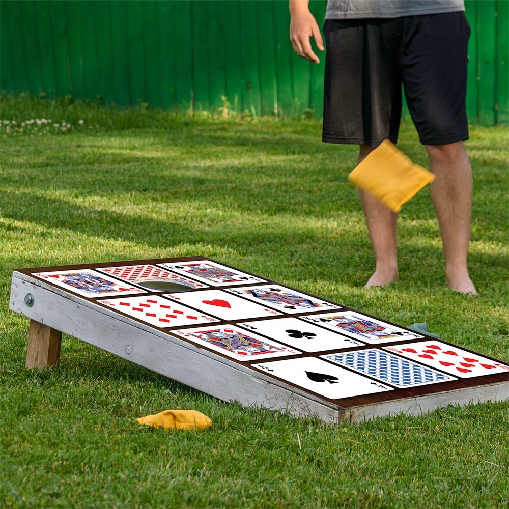 Casino Playing Cards Cornhole Wraps Stickers Cornhole Skins Cornhole Wraps