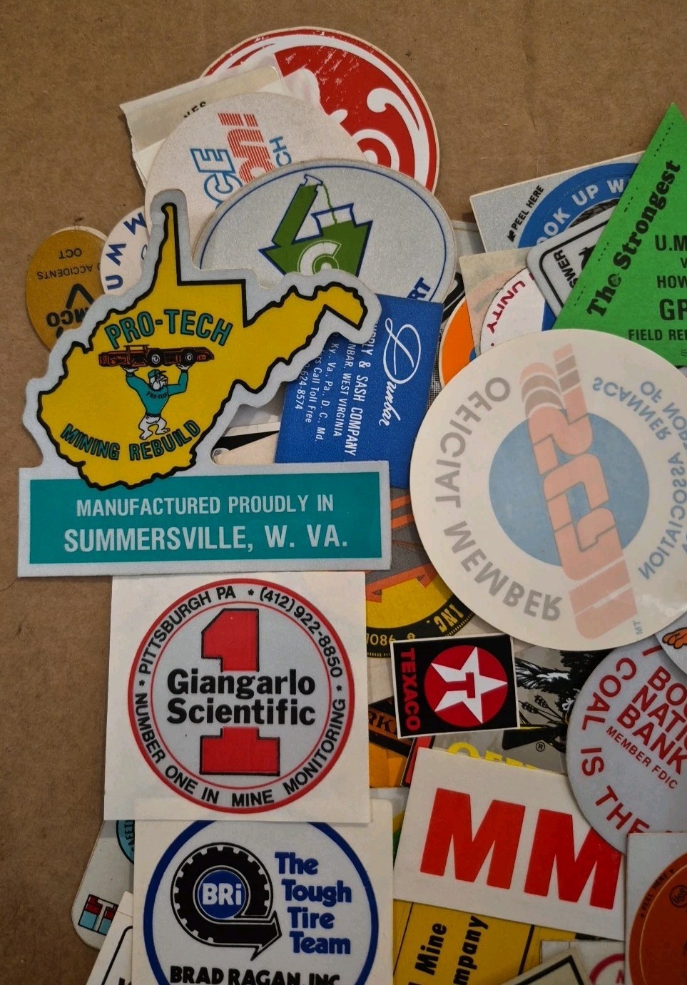 Vintage 1970s-80s Hard Hat Helmet Sticker Lot Of Over 130