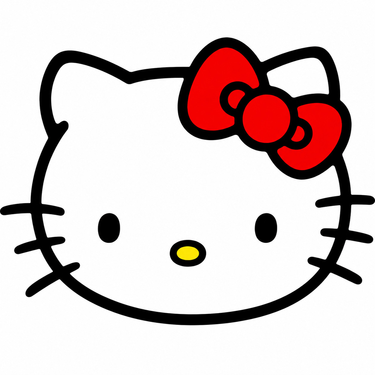 Hello Kitty Face Vinyl Sticker Decal Cute Kawaii Waterproof 5×4 Inch