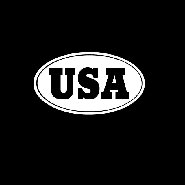 USA United States of America OVAL Vinyl Decal Sticker – FREE USA SHIPPING