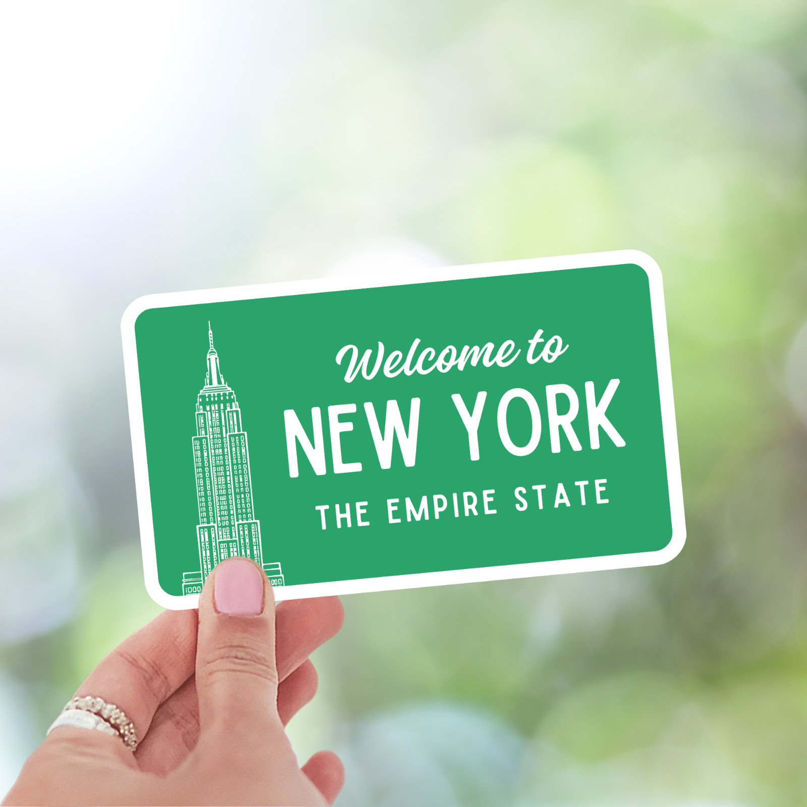 Welcome to New York Sticker The Empire State Vinyl Waterproof Decal