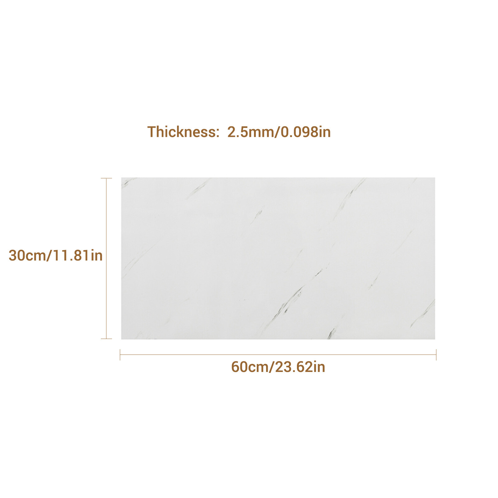 US 30x60cm Tile Peel and Stick Wall Self-Adhesive Kitchen Bathroom Tlies Sticker